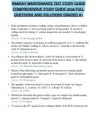 RAMSAY MAINTENANCE TEST STUDY GUIDE COMPREHENSIVE STUDY GUIDE 2026 FULL QUESTIONS AND SOLU