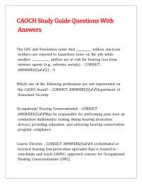 CAOCH Study Guide Questions With Answers