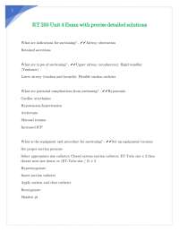 RT 250 Unit 4 Exam with precise detailed solutions