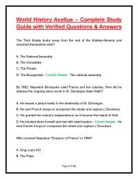 World History Acellus – Complete Study Guide with Verified Questions & Answers