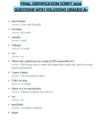 FINAL CERTIFICATION SCRIPT 2026 QUESTIONS WITH SOLUTIONS GRADED A+