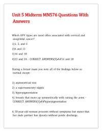 Unit 5 Midterm MN576 Questions With Answers ,