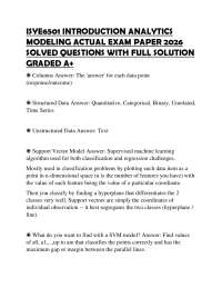 ISYE6501 INTRODUCTION ANALYTICS MODELING ACTUAL EXAM PAPER 2026 SOLVED QUESTIONS WITH FULL