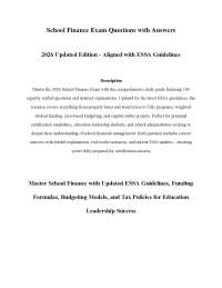 Top 100 School Finance Exam Questions & Answers 2026: Principal Certification Study Guide