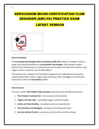 SERVICENOW MICRO-CERTIFICATION FLOW DESIGNER (SMC-FD) PRACTICE EXAM LATEST VERSION
