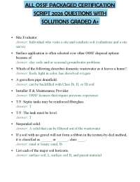 ALL OSSF PACKAGED CERTIFICATION SCRIPT 2026 QUESTIONS WITH SOLUTIONS GRADED A+