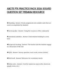 ABCTE PTK PRACTICE PACK 2026 SOLVED QUESTION SET PREMIUM RESOURCE