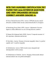 INTB TWO HUNDRED CERTIFICATION TEST PAPER TWO 2026 EXTENSIVE QUESTIONS AND VERY ORGANIZED