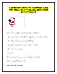 FLOW DESIGNER MICRO-CERTIFICATION GUIDE WITH ACTUAL QUESTIONS AND ANSWERS 2026