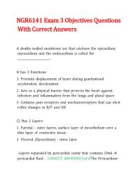 NGR6141 Exam 3 Objectives Questions With Correct Answers