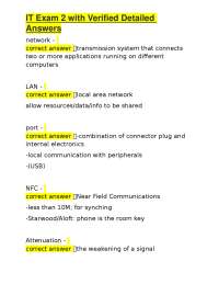 IT Exam 2 with Verified Detailed Answers