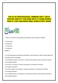 2V0-41.20 PROFESSIONAL VMWARE NSX-T DATA CENTER CERTIFY FOR SURE WITH IT EXAM