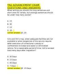 YN2 ADVANCEMENT EXAM QUESTIONS AND ANSWERS