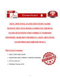 AESC 2050 Final Exam & Study Guide 2025 | 500 Real Questions & Verified Answers