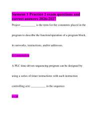 Siemens 1 Practice 2 exam questions and correct answers 2026-2027