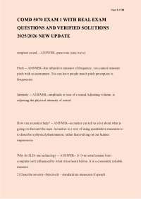 COMD 5070 EXAM 1 WITH REAL EXAM QUESTIONS AND VERIFIED SOLUTIONS 2025/2026 NEW UPDATE