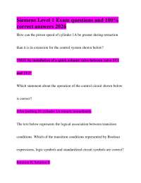 Siemens Level 1 Exam questions and 100% correct answers 2026
