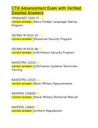 CTI2 Advancement Exam with Verified Detailed Answers