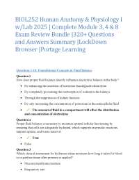 BIOL252 Human Anatomy & Physiology I w/Lab 2025 | Complete Module 3, 4 & 8 Exam Review