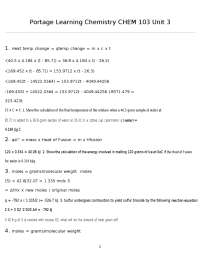 Portage Learning Chemistry CHEM 103 Unit 3