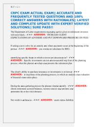CRPC Actual Exam 2026 – Verified Questions & Answers A+