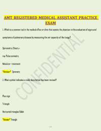 AMT Registered Medical Assistant (RMA) Pre-Test 2025/2026 | Diagnostic Q&A | PDF