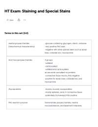 HT Exam Staining and Special Stains PDF 2025/ 2026 Complete Questions and Answers with Sol