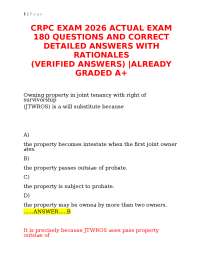 CRPC Exam 2026 – 180 Verified Questions & Detailed Answers with Rationales
