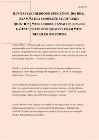 ILTS EARLY CHILDHOOD EDUCATION (206) REAL EXAM WITH A COMPLETE STUDY GUIDE