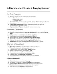 X Ray Machine Circuits and Imaging Systems PDF 2025/ 2026 Complete Study Guide with Soluti