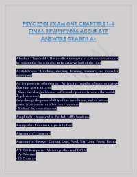 PSYC 2301 EXAM ONE CHAPTERS 1-4 FINAL REVIEW 2026 ACCURATE ANSWERS GRADED A+