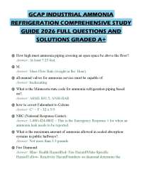 GCAP INDUSTRIAL AMMONIA REFRIGERATION COMPREHENSIVE STUDY GUIDE 2026 FULL QUESTIONS AND SO