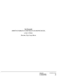 Paniere DIRITTO PUBBLICO COMPARATO prof. Pepe Luigi Maria