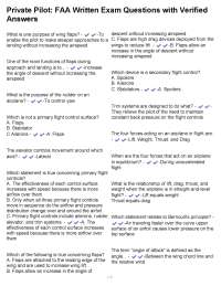 Private Pilot: FAA Written Exam Questions with Verified Answers