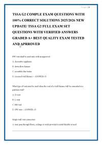 TSSA G2 COMPLE EXAM QUESTIONS 100% CORRECT SOLUTIONS 2026 NEW UPDATE/ TSSA G2 FULL EXAM