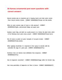 3A Kansas ornamental pest exam questions with correct answers