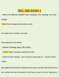 SOC 300 Exam 1 Review | Classical Theory Foundations | 2025-2026 | INSTANT PDF DOWNLOAD