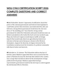 WGU C963 CERTIFICATION SCRIPT 2026 COMPLETE QUESTIONS AND CORRECT ANSWERS