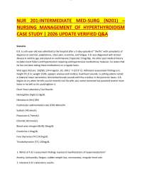 NUR 201:INTERMEDIATE MED-SURG (N201) – NURSING MANAGEMENT OF HYPERTHYROIDISM CASE STUDY