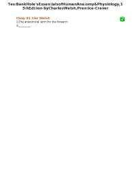 Test Bank Hole’s Essentials of Human Anatomy & Physiology 15th Ed Welsh – Complete