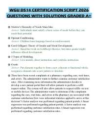 WGU D514 CERTIFICATION SCRIPT 2026 QUESTIONS WITH SOLUTIONS GRADED A+