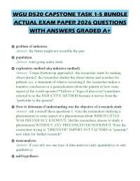 WGU D520 CAPSTONE TASK 1-5 BUNDLE ACTUAL EXAM PAPER 2026 QUESTIONS WITH ANSWERS GRADED A+
