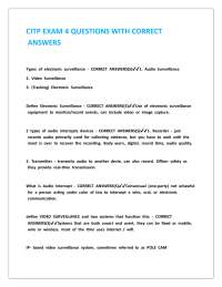 CITP EXAM 4 QUESTIONS WITH CORRECT ANSWERS