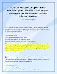 Exam 1 v2: NSG 4100/ NSG 4100 – Latest 2026/2027 Update – Advanced Medical-Surgical Q&A