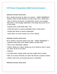 CITP Exam 5 Questions With Correct Answers