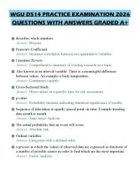 WGU D514 PRACTICE EXAMINATION 2026 QUESTIONS WITH ANSWERS GRADED A+