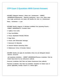 CITP Exam 2 Questions With Correct Answers.