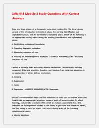 CMN 548 Module 3 Study Questions With Correct Answers