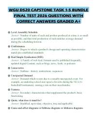 WGU D520 CAPSTONE TASK 1-5 BUNDLE FINAL TEST 2026 QUESTIONS WITH CORRECT ANSWERS GRADED A+