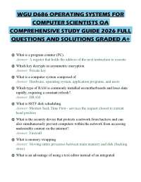 WGU D686 OPERATING SYSTEMS FOR COMPUTER SCIENTISTS OA COMPREHENSIVE STUDY GUIDE 2026 FULL